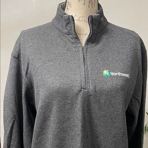 Port Authority Dark Gray Zip-Up Men's Sweater